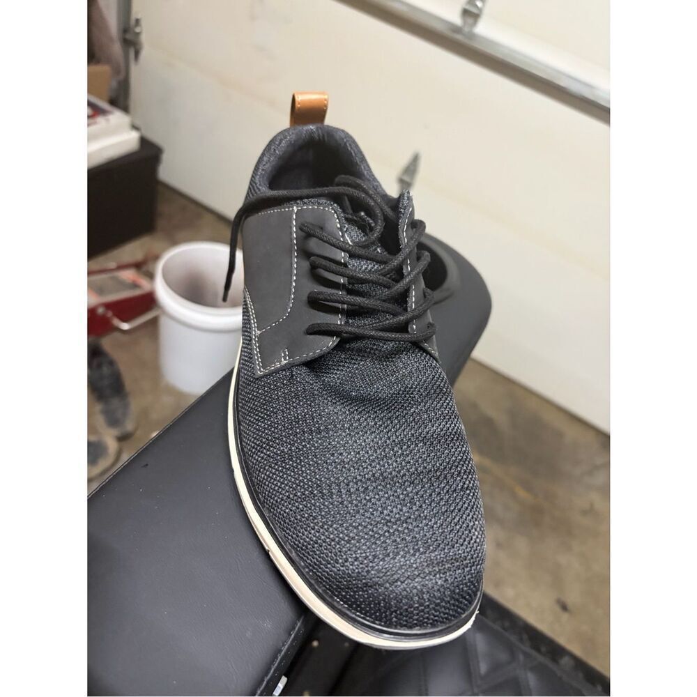IZOD Shoes Mens 8.5 black Kyler Lace Up Memory Foam Casual Comfort New In Box